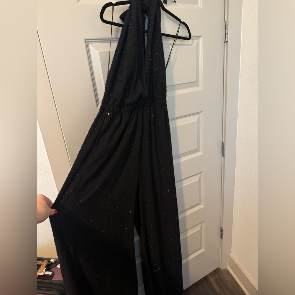 Dance & Marvel wide-leg Black Glitter Jumpsuit